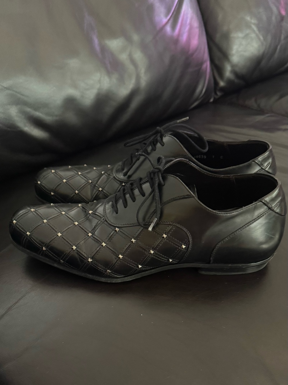 Authentic Cesare Paciotti  7 C Black Loafers Oxfords Italian Designer Shoes